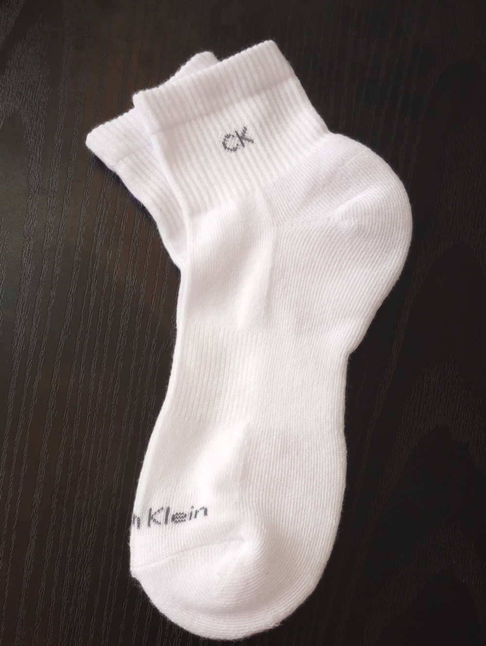 Calvin Klein Cotton Blend White Athletic Ankle Socks CK Logo Women Size 4-10
